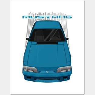 Mustang 1987 to 1993 Fox - Teal Posters and Art